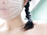 性感吊带网袜美臀假屌骑坐棒球棍抽插01