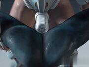 个外星人被一个穿着太空服的太空女搞得屁滚尿流