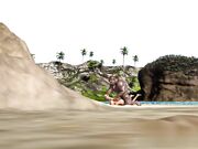 海滩上大黑人男子在野蛮岛上撞上粉穴性爱