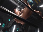 科幻女性在太空船上操一个水汪汪的女人