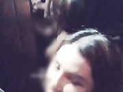 高颜值性感女神美女和几个好友一起酒吧聚会,玩游戏输了被好友惩罚带到洗手间激情啪啪,男说：你的逼好紧啊!