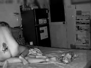 家庭网络摄像头TP健壮纹身哥半夜回家搞正在熟睡的女朋友