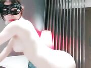 红唇骚骚美少妇线下约粉丝光头男开房啪啪 揉捏大奶子特写口交舔屌