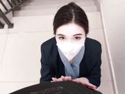 黑丝高跟OL制服_皮肤白皙身材丰满鲍鱼超粉_楼道口爆_被无套输出_射了一奶子