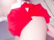 爸妈睡着后拉着妹妹在天台做爱，面对城市的夜景后入蜜桃臀小穴抽插喷射