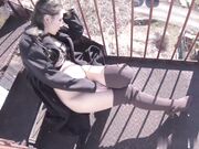 逛街时室外露出并疯狂野战，刺激