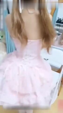 镜子前后入粉色洛丽塔小可爱萝莉少女母狗小可爱极度反差