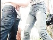 开价千元和小帅哥户外野战