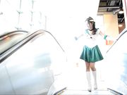 妹子COS美女战士不穿内裤自慰自拍