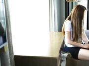 世界环球大赛女神级长腿美女嫩模穿着制服红高跟翘起性感美臀求操,一双美腿就够射了