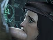 自慰女看到男人在附近冲上去就开始舔男人的鸡巴