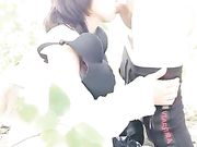 短发骚货少妇主播  户外小树林炮友啪啪大秀 口交 口活很好