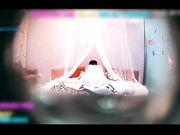 酒店偷拍娇小漂亮的牛仔短裤大学美女-1