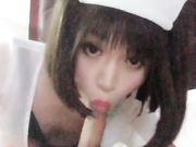 可爱小护士TS雨欣，和男友舌吻后吃鸡巴