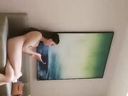 深夜再来一场高颜值牛仔外套苗条妹子，洗完澡再来一炮