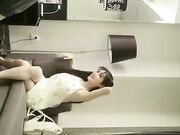 舌吻隔着内裤摸逼洗完澡口交舔弄，抱起屁股抽插晃动奶子