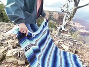 史诗般的大峡谷性爱冒险之旅 第一视角 幕天席地的做爱内射