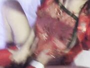 台湾SWAG系列高颜值美女COS性感圣诞小麋鹿被圣诞老爷爷啪啪嗲叫声刺激