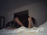 极品高挑性感的长腿商务模特酒店援交土豪时被迫换上情趣女仆装啪啪,怕被隔壁听见强忍着淫叫!高清版!